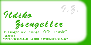 ildiko zsengeller business card